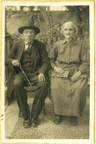 Behor (Bohor) et Reyna Mizrahi, arrière-grands-parents maternels d'Henri Nahum
