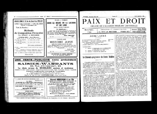 Paix et Droit.  (01/11/1926)