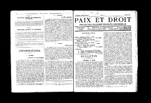 Paix et Droit.  (01/04/1931)