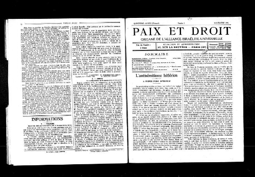 Paix et Droit.  (01/11/1935)