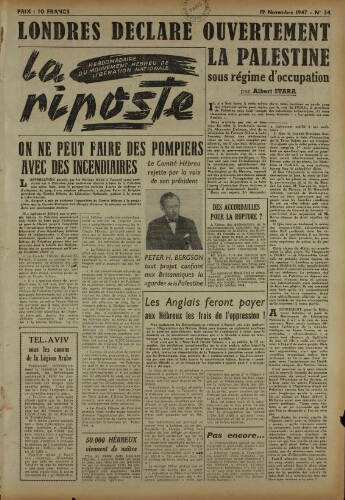 La Riposte N°34 (19 nov. 1947)