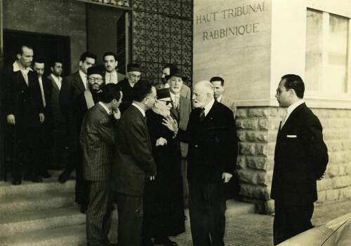 Visite de René Cassin au Haut Tribunal Rabbinique