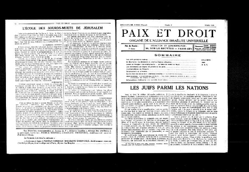 Paix et Droit.  (01/03/1938)