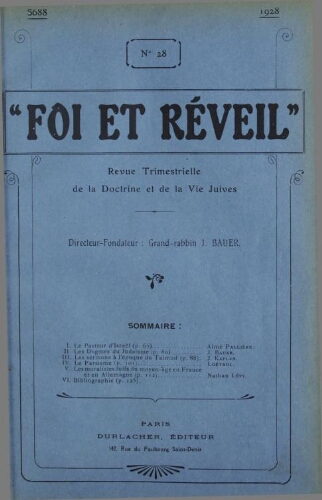 Foi et réveil Vol.07 N°28 (1928)
