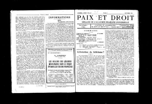 Paix et Droit.  (01/10/1931)