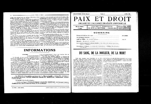 Paix et Droit.  (01/04/1938)