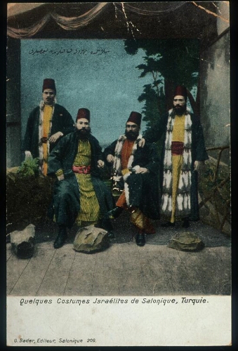 Quelques costumes masculins Israélites de Salonique encore Turque