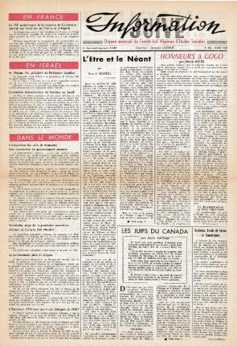 Information Juive N°106 (01 mars 1959)