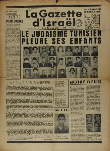 La Gazette d'Israël. 24 novembre 1949 V13 N°192