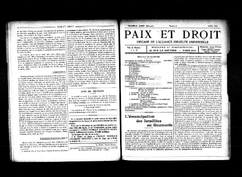 Paix et Droit.  (01/04/1923)