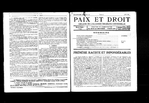 Paix et Droit.  (01/06/1938)