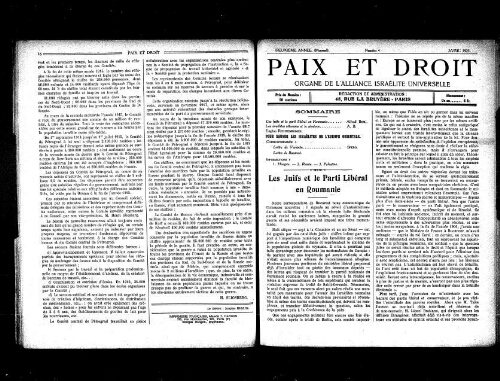 Paix et Droit.  (01/04/1922)
