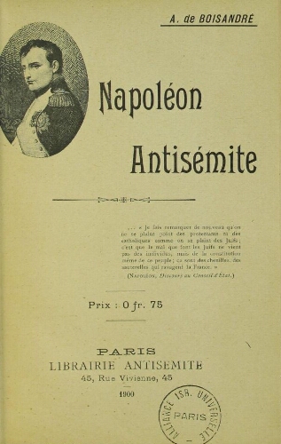 Napoléon antisémite