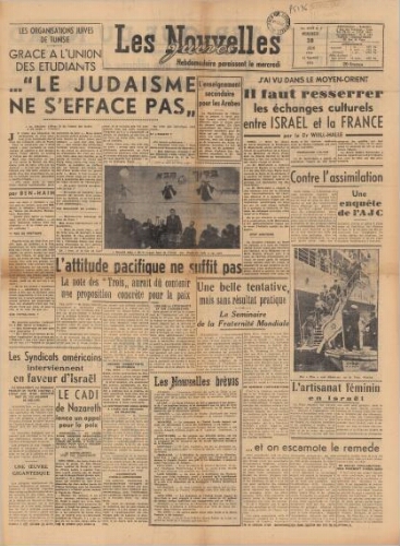 Les Nouvelles Juives Vol.01 N°09 (28 juin 1950)