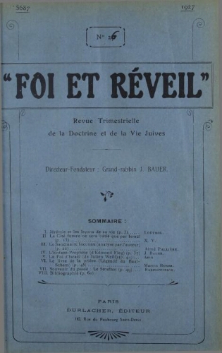 Foi et réveil Vol.07 N°26 (1927)