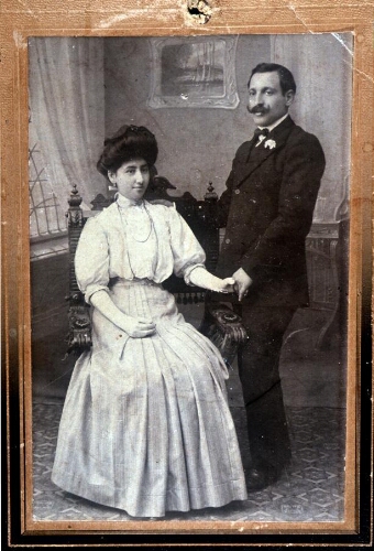 Esther née Asséo (1884-1957) et Joseph Saporta (1876-1945) nés tous deux à Salonique