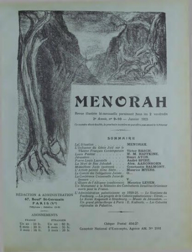 Menorah : L’Illustration Juive Vol.02 N°09-10 (01 janv. 1923)