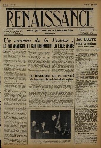 La Nouvelle Renaissance  N°103 (06 juin 1947)