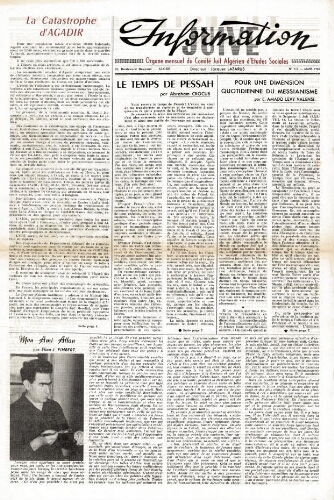 Information Juive N°117 (01 mars 1960)