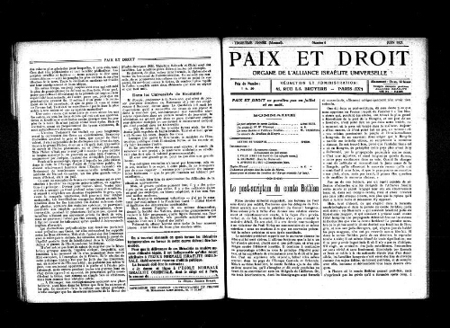 Paix et Droit.  (01/06/1923)