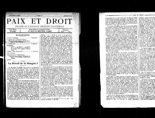 Paix et Droit.  (01/01/1922)