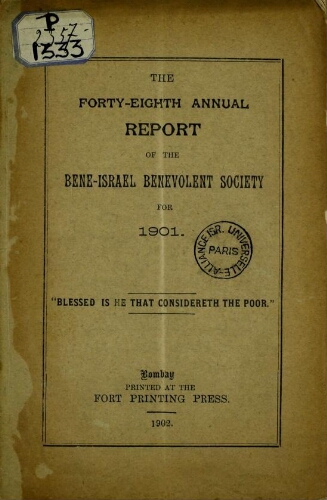 Bene Israel Benevolent Society  (N°48 1902)