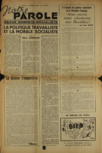 Notre Parole Vol.02 N°26 (24 juillet 1946)