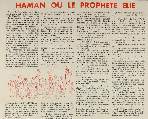 Haman ou le Prophète Elie