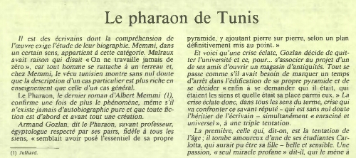 Le pharaon de Tunis