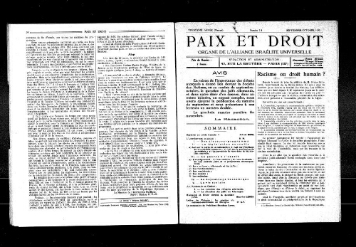 Paix et Droit.  (01/09/1933)