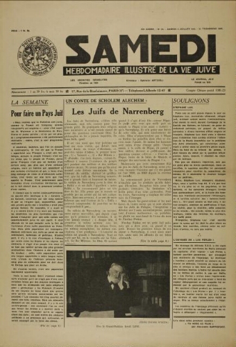 Samedi N°24 ( 08 juillet 1939 )