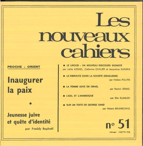 Les Nouveaux Cahiers N°051 (Hiver 1977-78)