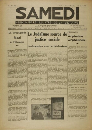 Samedi N°41 ( 04 décembre 1937 )