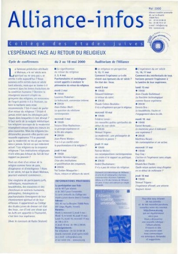 Alliance-infos  (01 mai 2000)