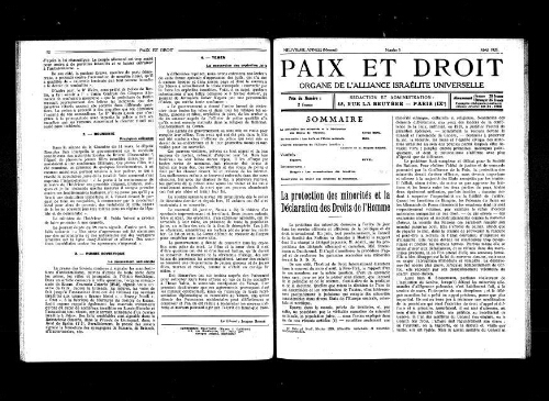 Paix et Droit.  (01/05/1929)