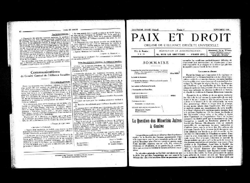 Paix et Droit.  (01/09/1924)