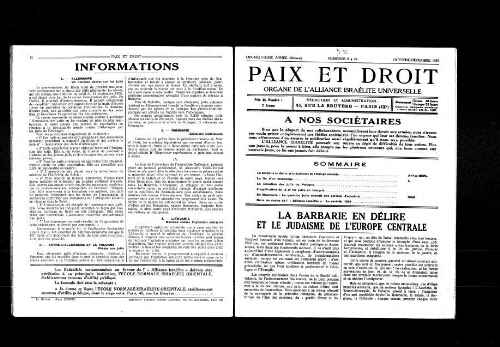 Paix et Droit.  (01/10/1939)