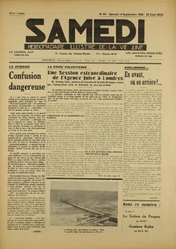 Samedi N°29 ( 12 septembre 1936 )