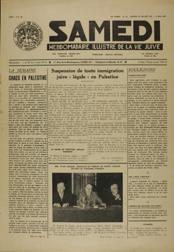 Samedi N°26 ( 29 juillet 1939 )