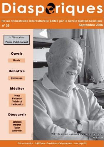 Diasporiques : les cahiers du Cercle Gaston-Crémieux N°39 (Sep 2006)