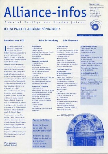 Alliance-infos  (01 févr. 2000)