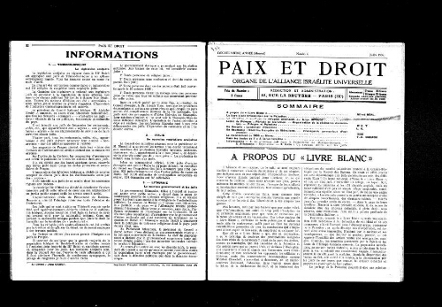 Paix et Droit.  (01/06/1939)