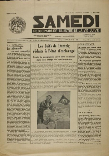 Samedi N°09 ( 04 mars 1939 )