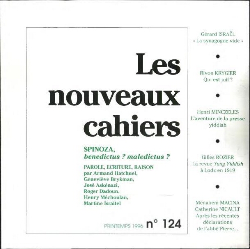 Les Nouveaux Cahiers N°124 (Printemps  1996)
