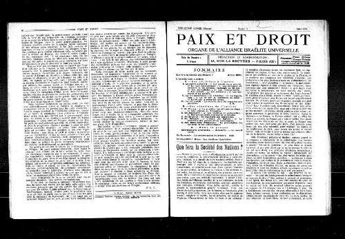 Paix et Droit.  (01/05/1933)