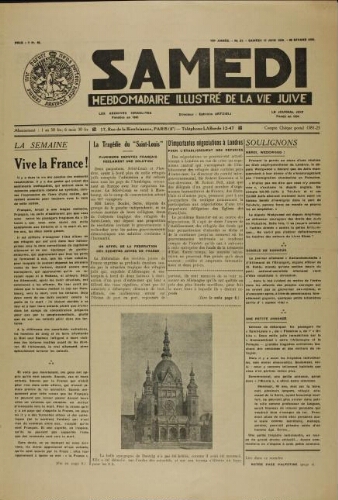 Samedi N°21 ( 17 juin 1939 )
