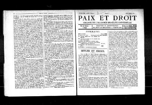 Paix et Droit.  (01/11/1933)