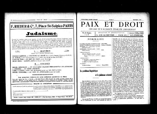 Paix et Droit.  (01/02/1925)