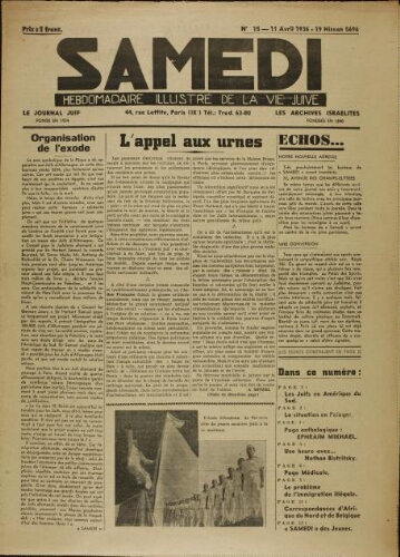Samedi N°15 ( 11 avril 1936 )