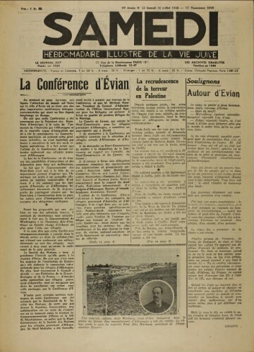 Samedi N°22 ( 16 juillet 1938 )